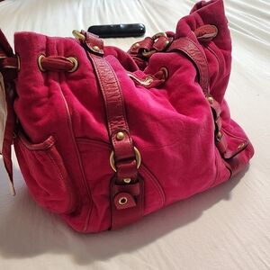Juicy Couture Pink Shoulder Bag with Gold Accents